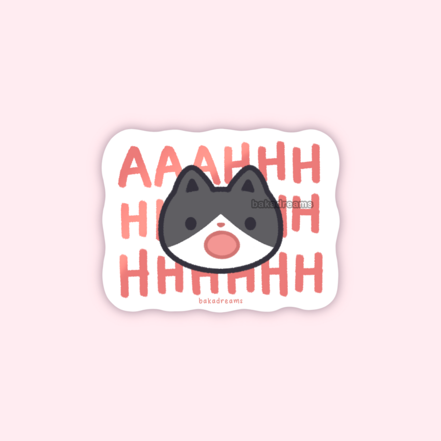 Existential Crisis Screaming Cat Vinyl Sticker