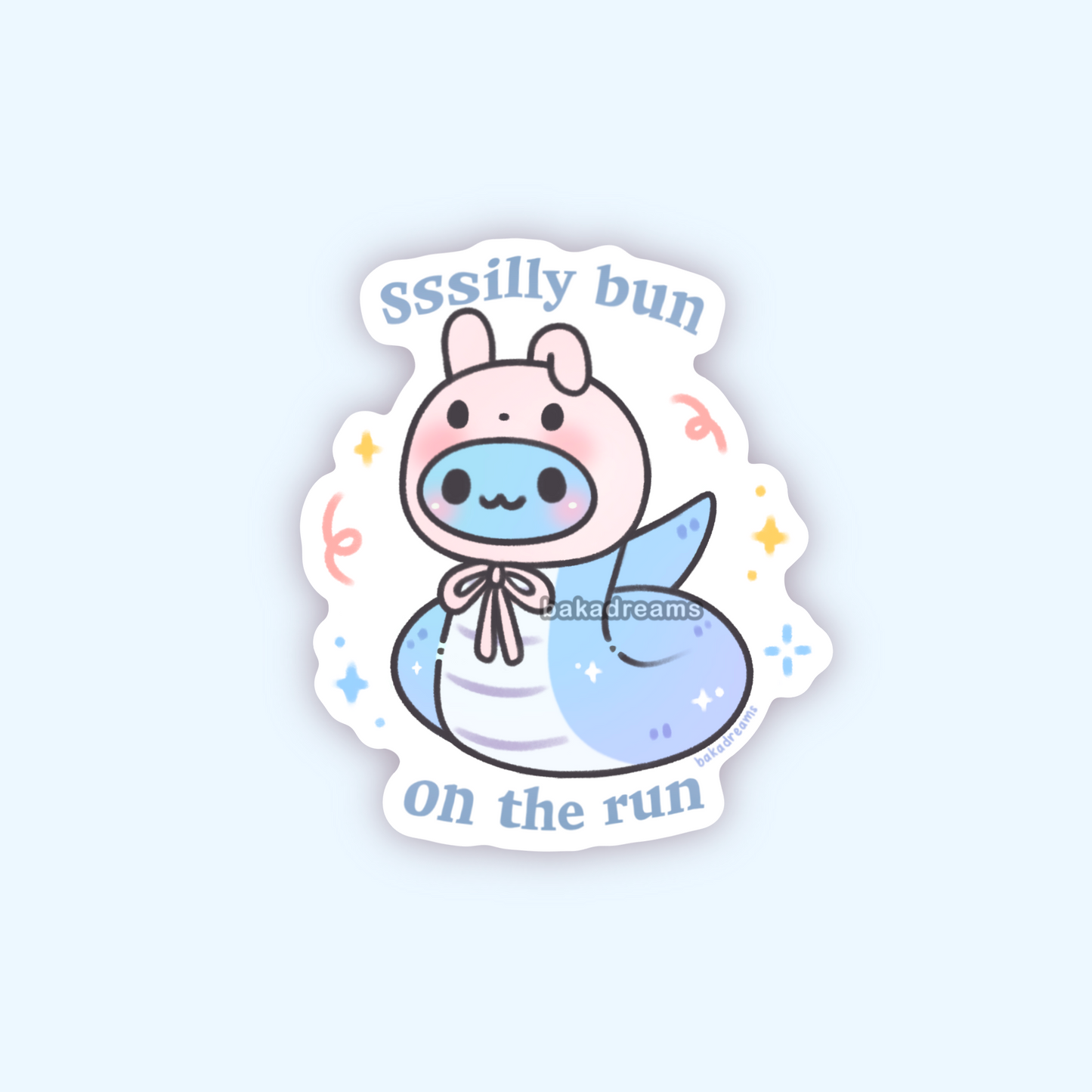 Silly Bun On The Run Vinyl Sticker