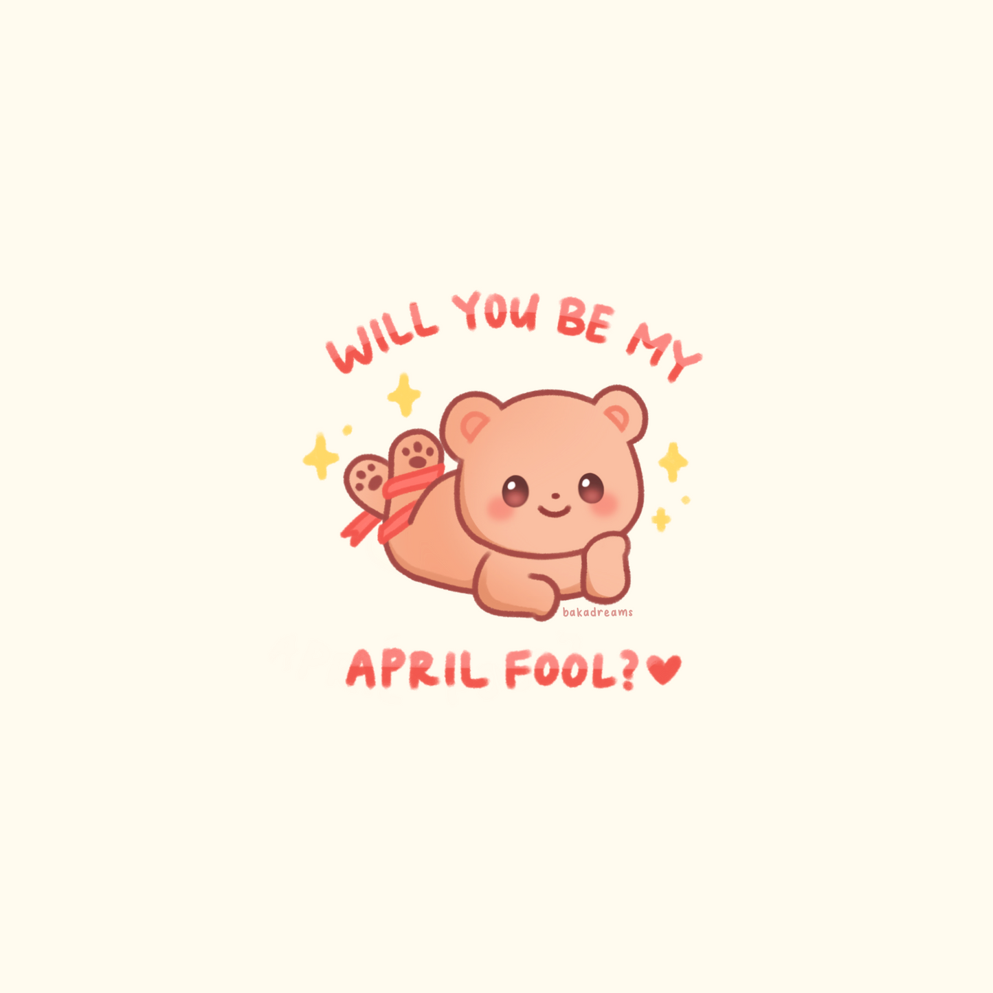 Feet Pics - Life Is Hard Bear Vinyl Sticker (April Fool's Day)