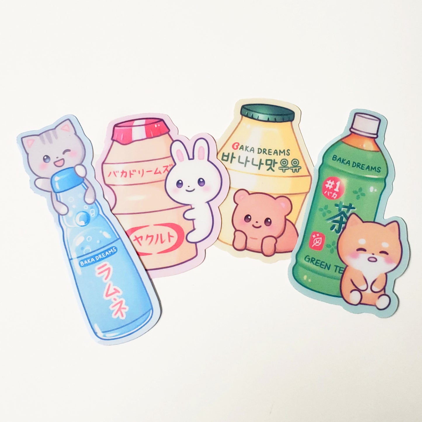 Asian Drinks Vinyl Sticker Set
