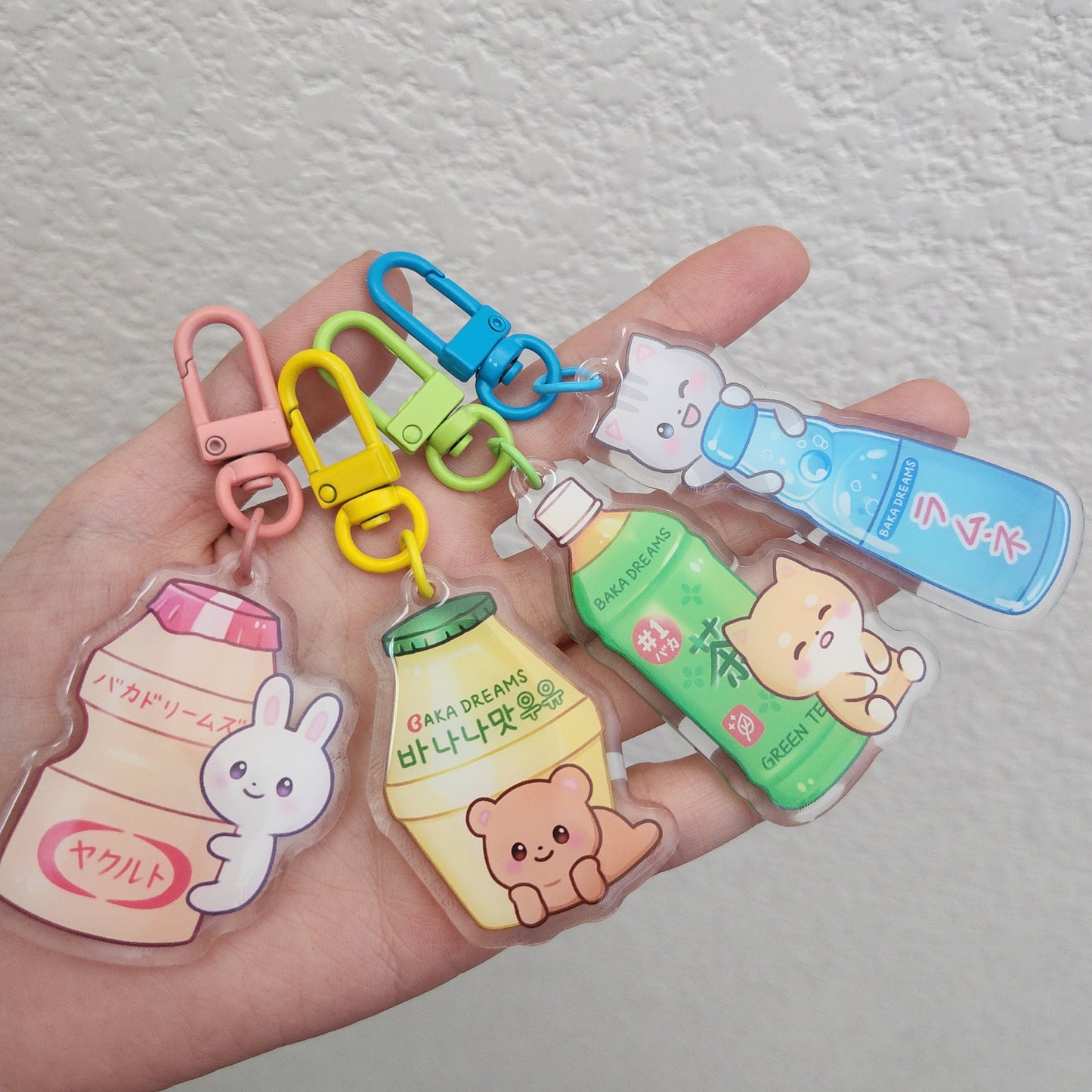 Banana Milk Bear Acrylic Keychain