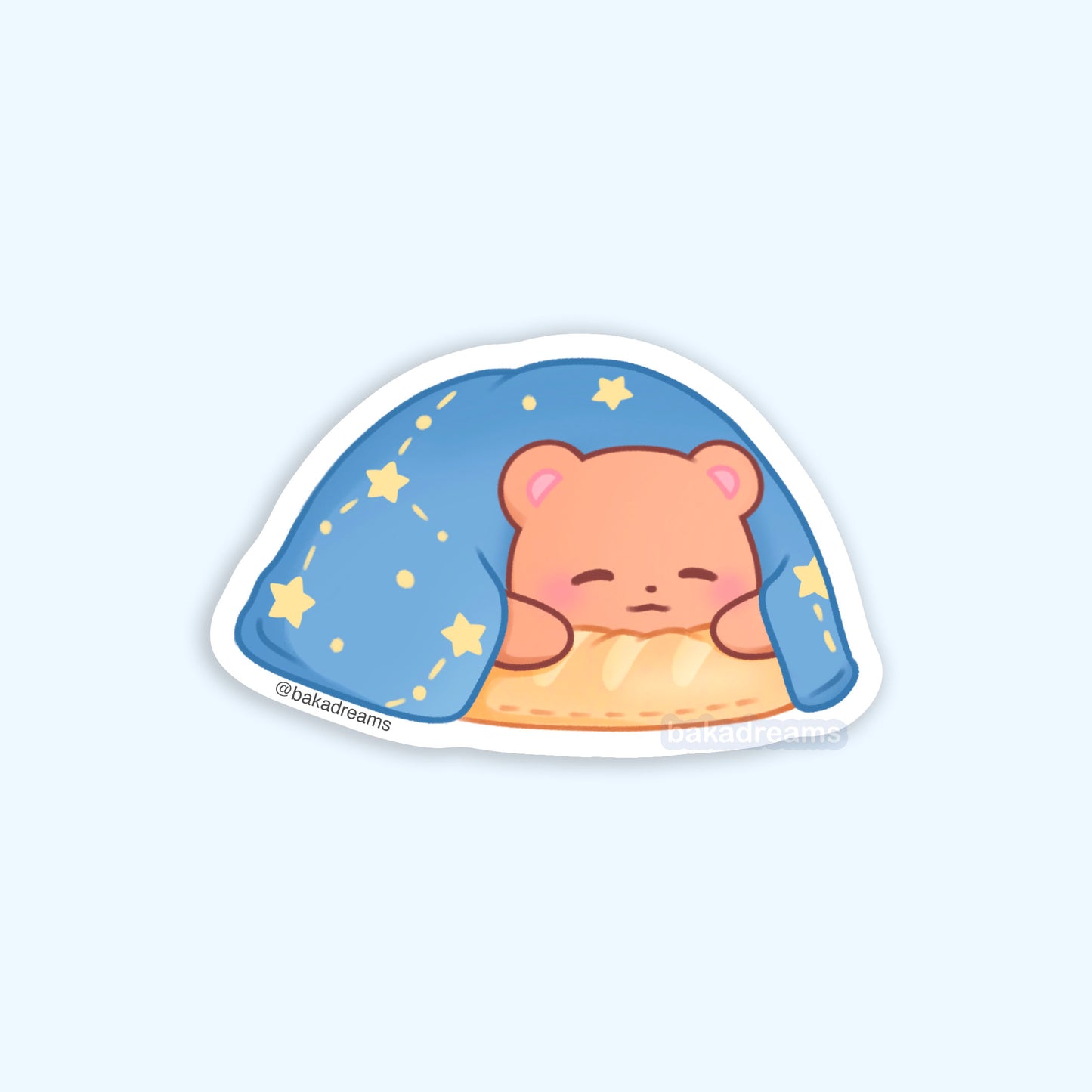 blanket burrito bear vinyl sticker