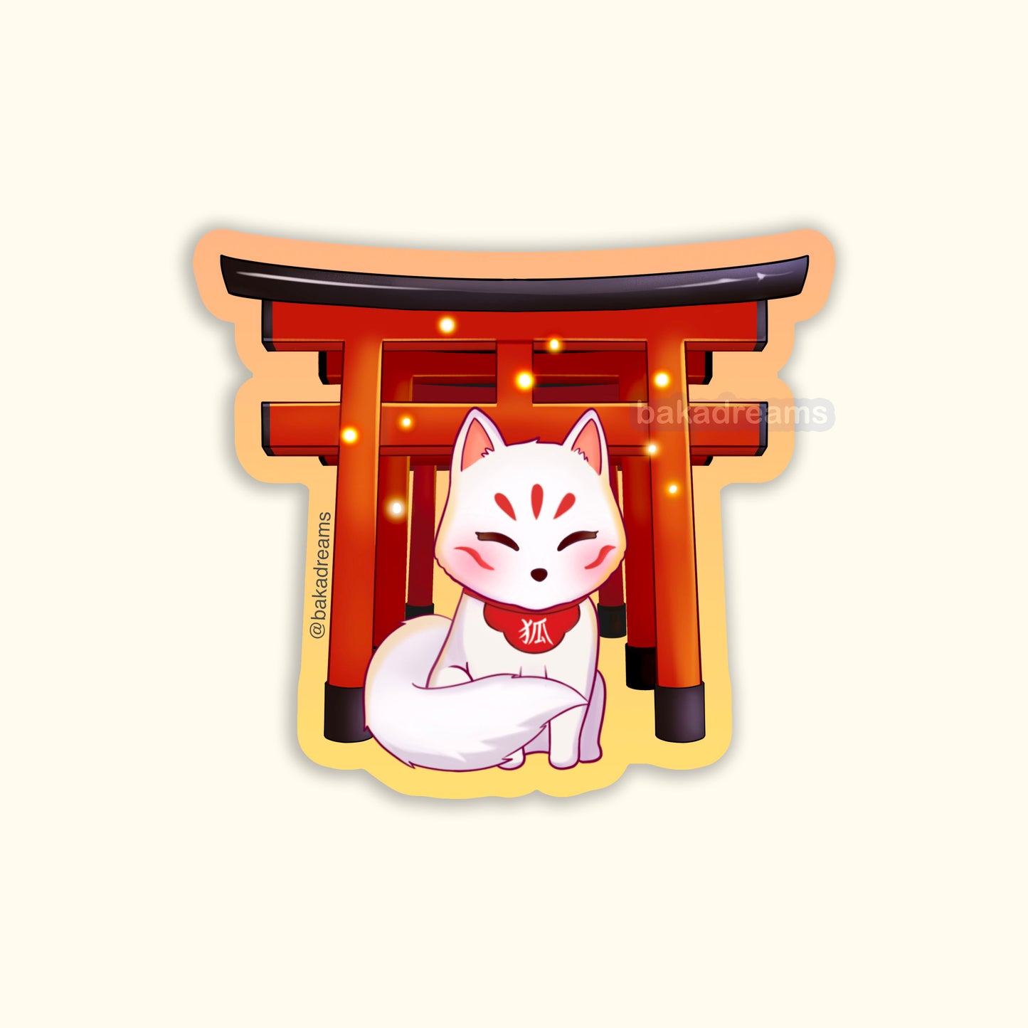 fushimi inari shrine fox sticker