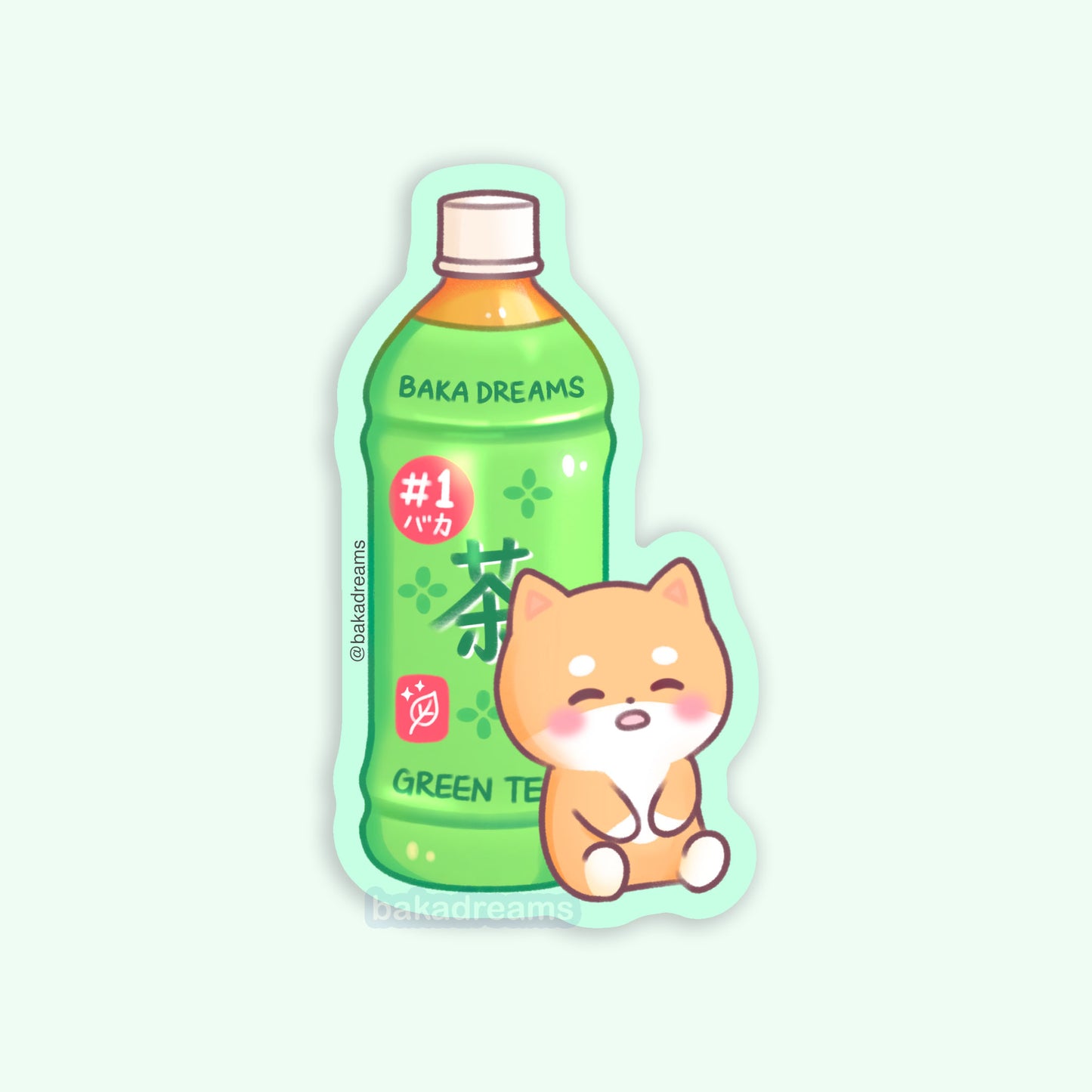 ito en green tea shiba sticker