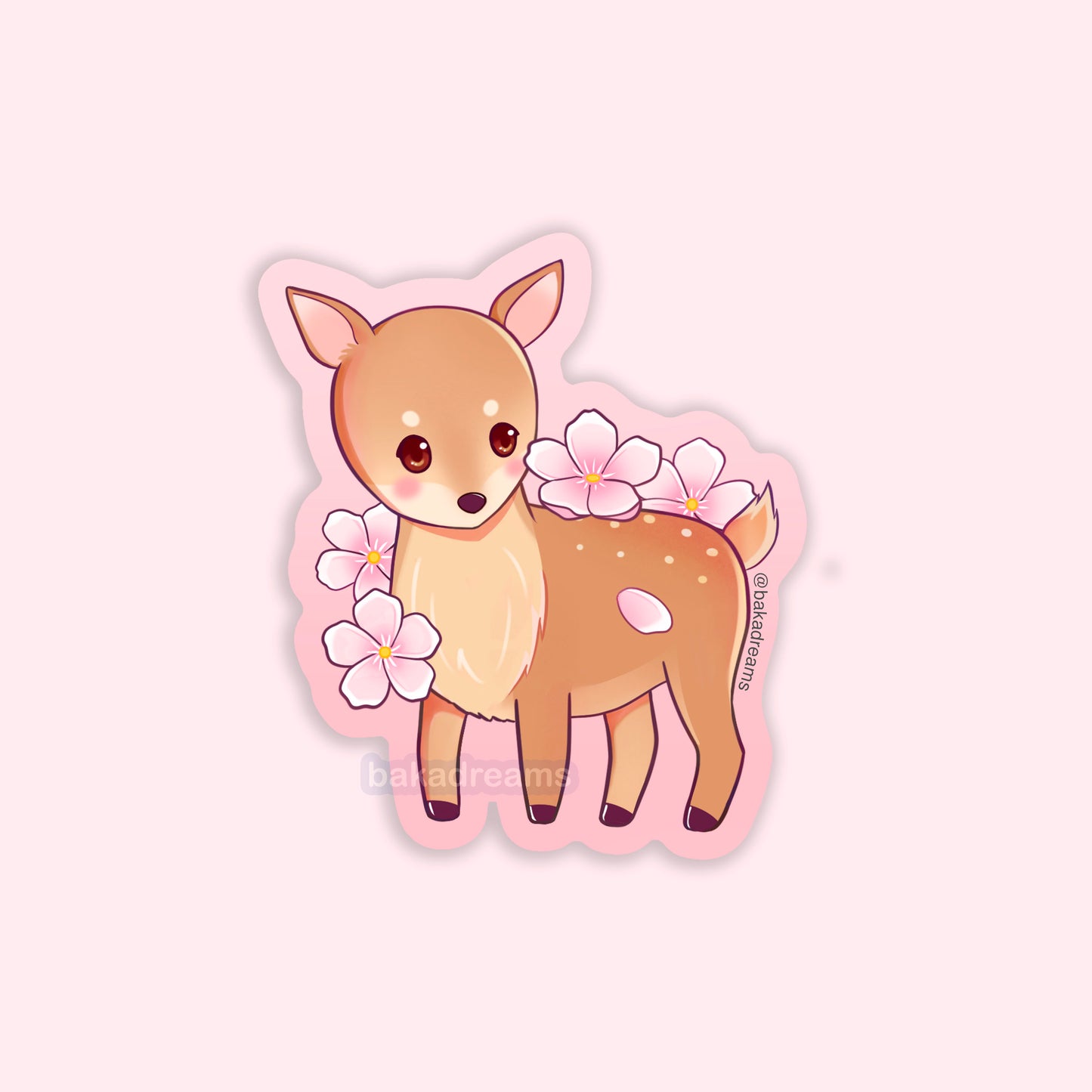 nara deer art sticker