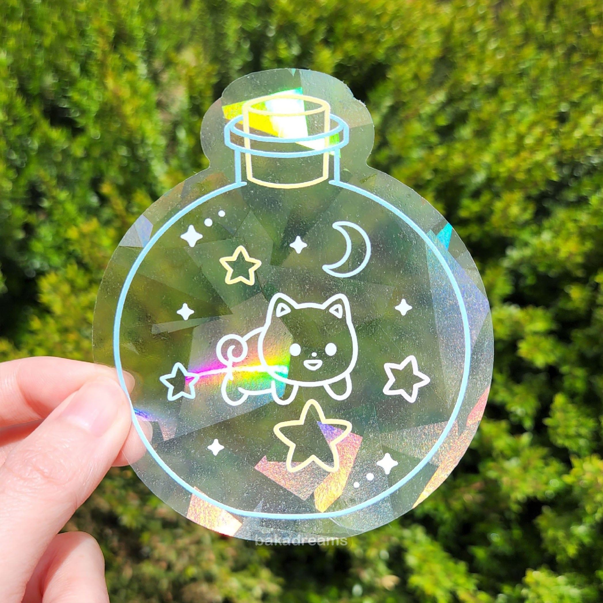 Shiba Rainbow Suncatcher Sticker