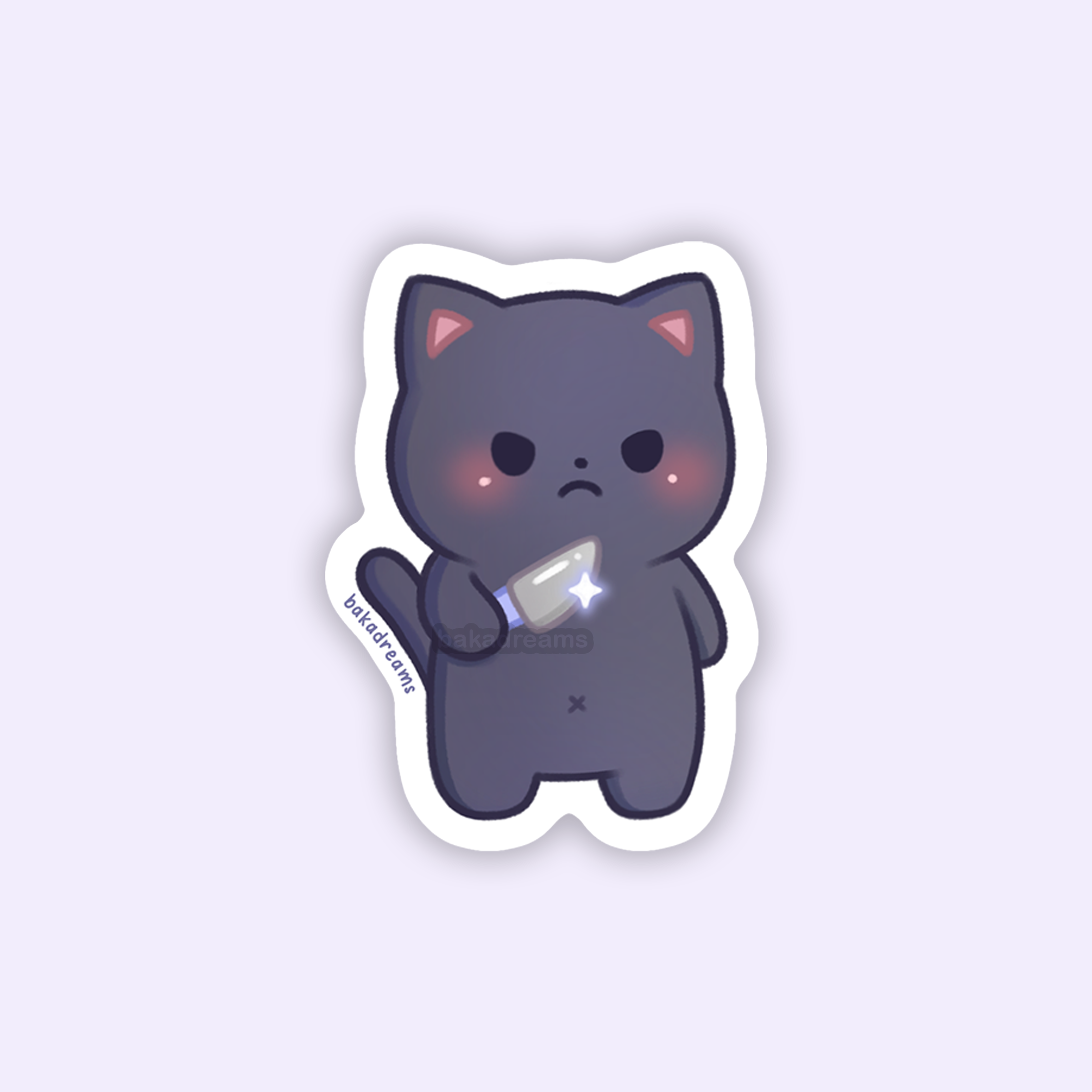 Cute Black Cat Sticker