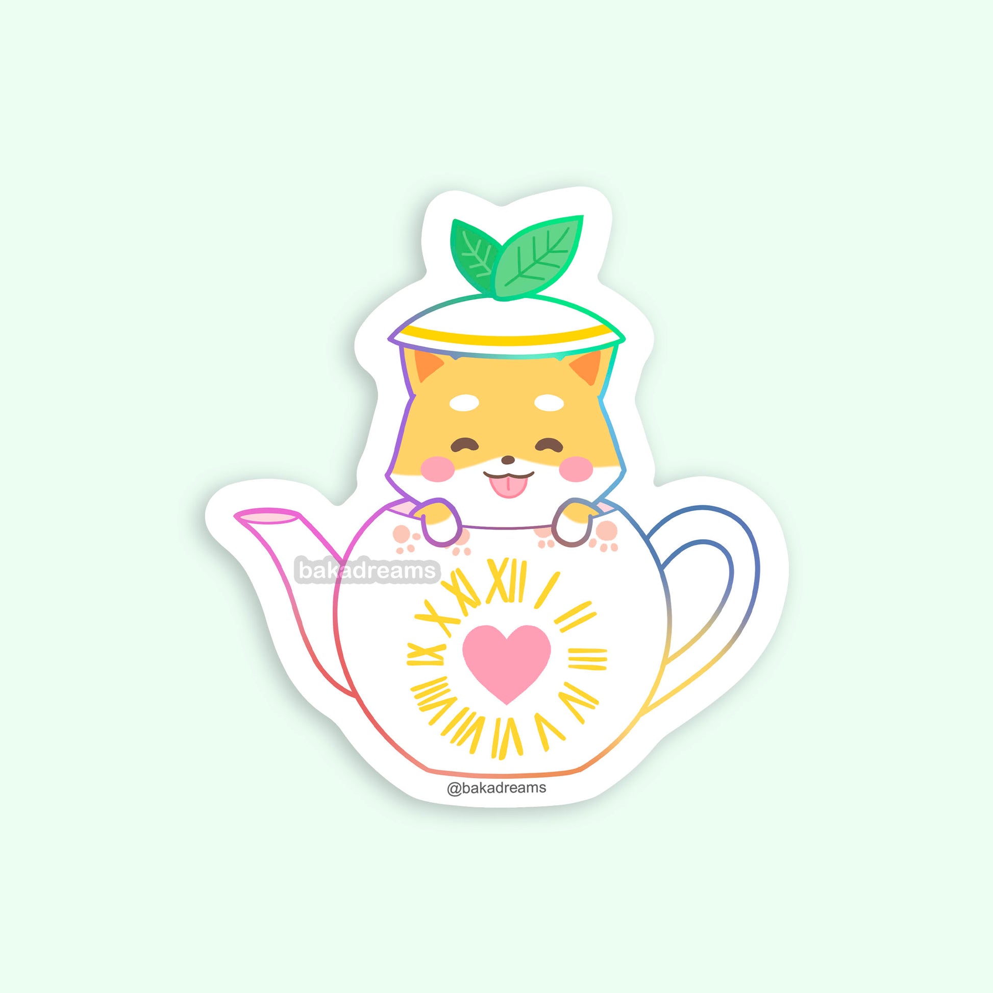 cute smiling shiba sticker