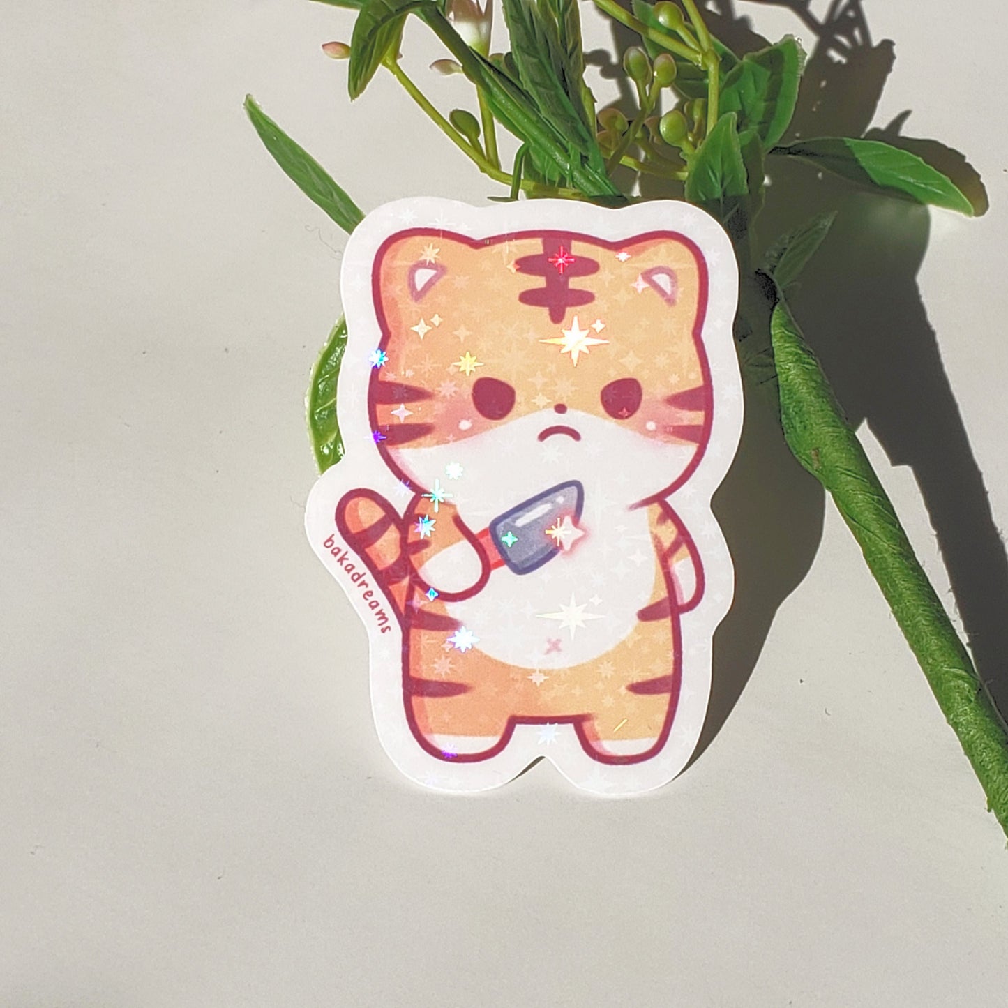 Stabby Tiger Vinyl Sticker