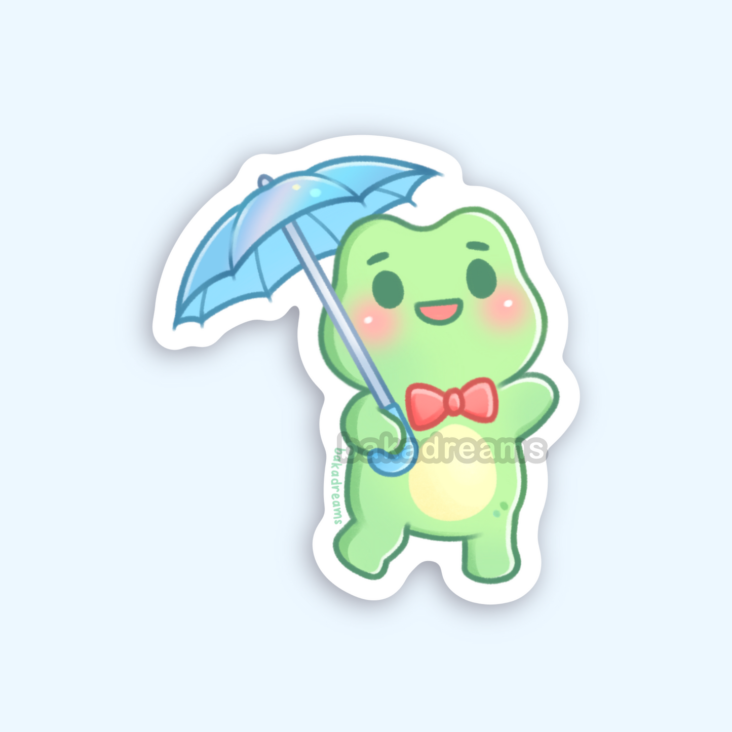 Embrace The Rain Frog Vinyl Sticker