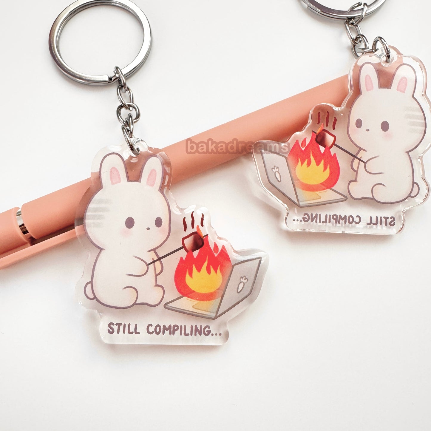 Still Compiling - Programmer Humor Acrylic Keychain