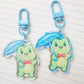 Umbrella Frog Acrylic Keychain (Available in rainbow)