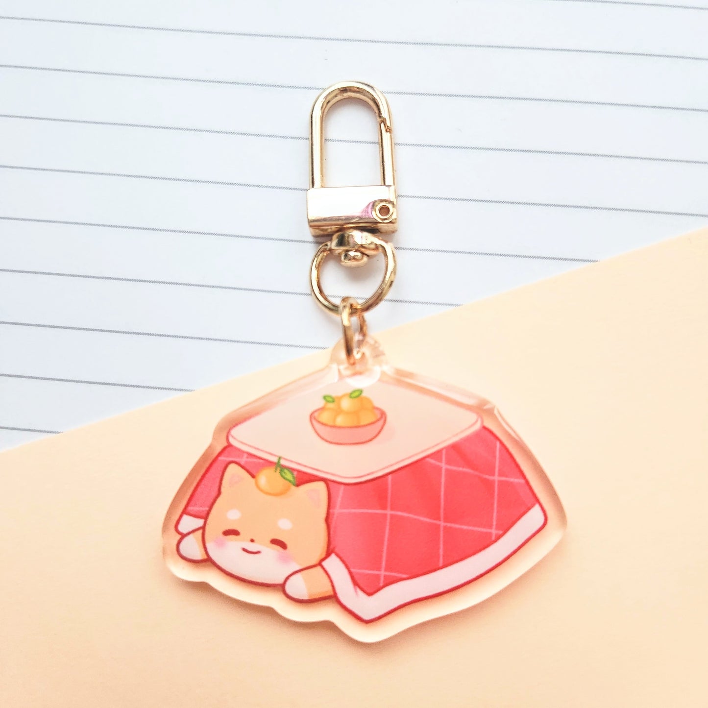 Sleepy Shiba Acrylic Keychain