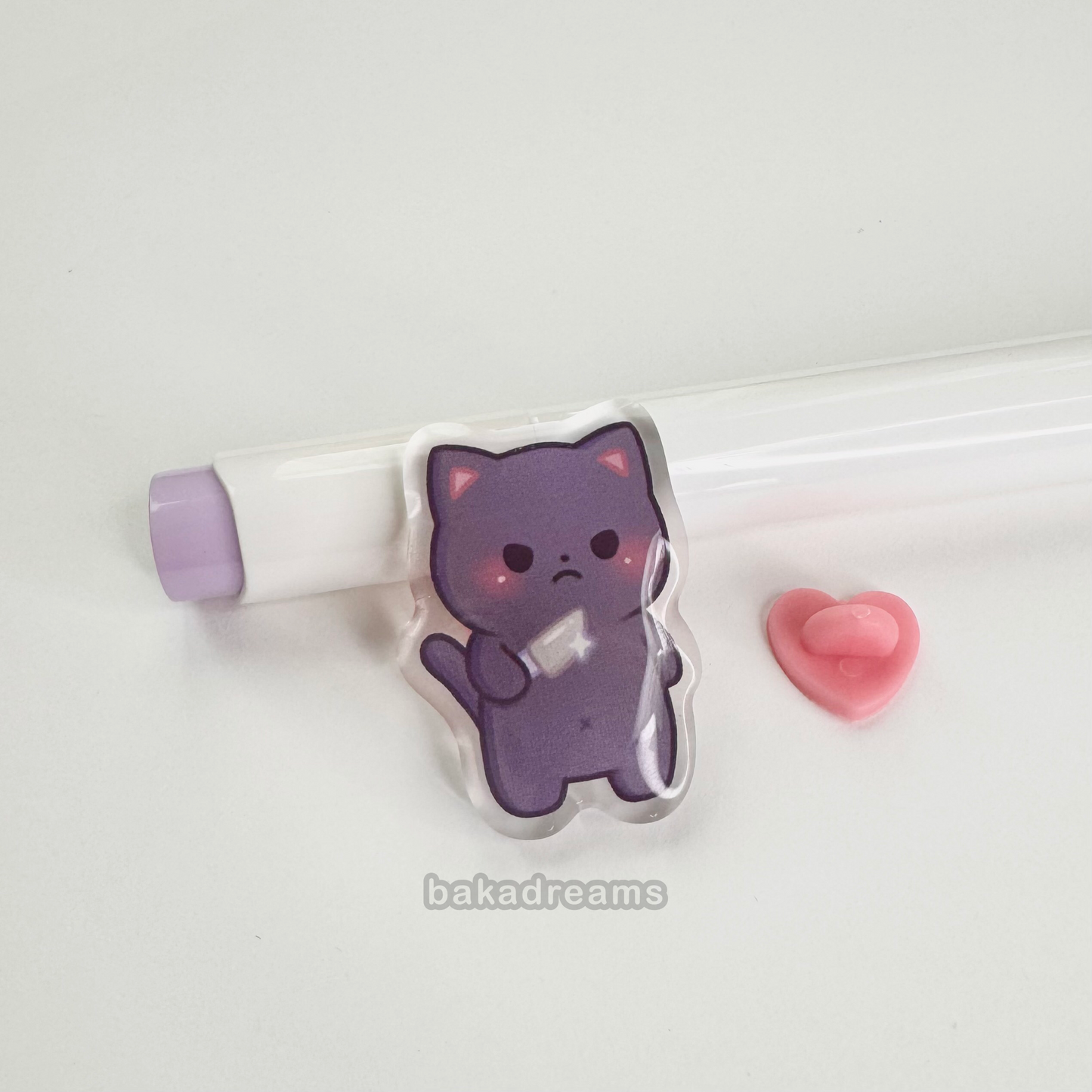 Stabby Cat Acrylic Pin