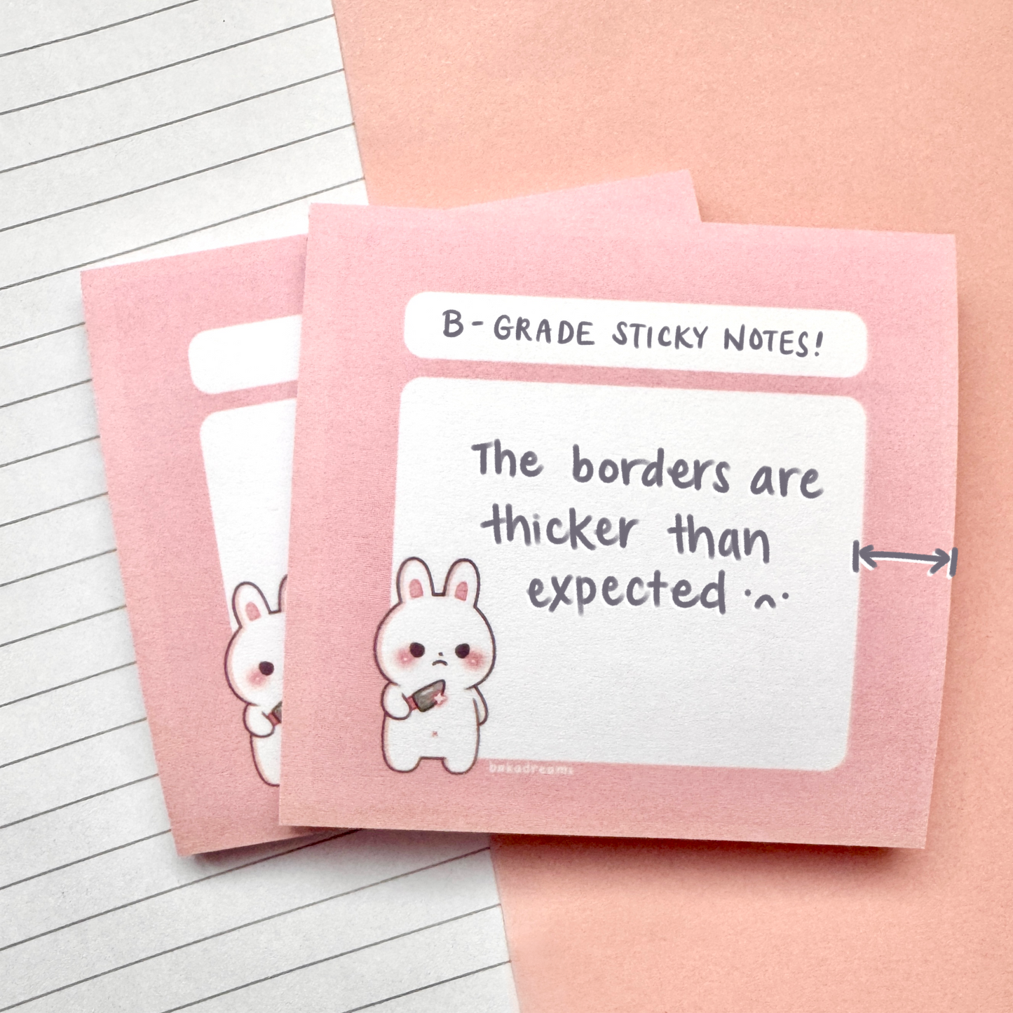 FREE with purchase $15+! [B-Grade] Post-it® Sticky Notes - Stabby Bunny
