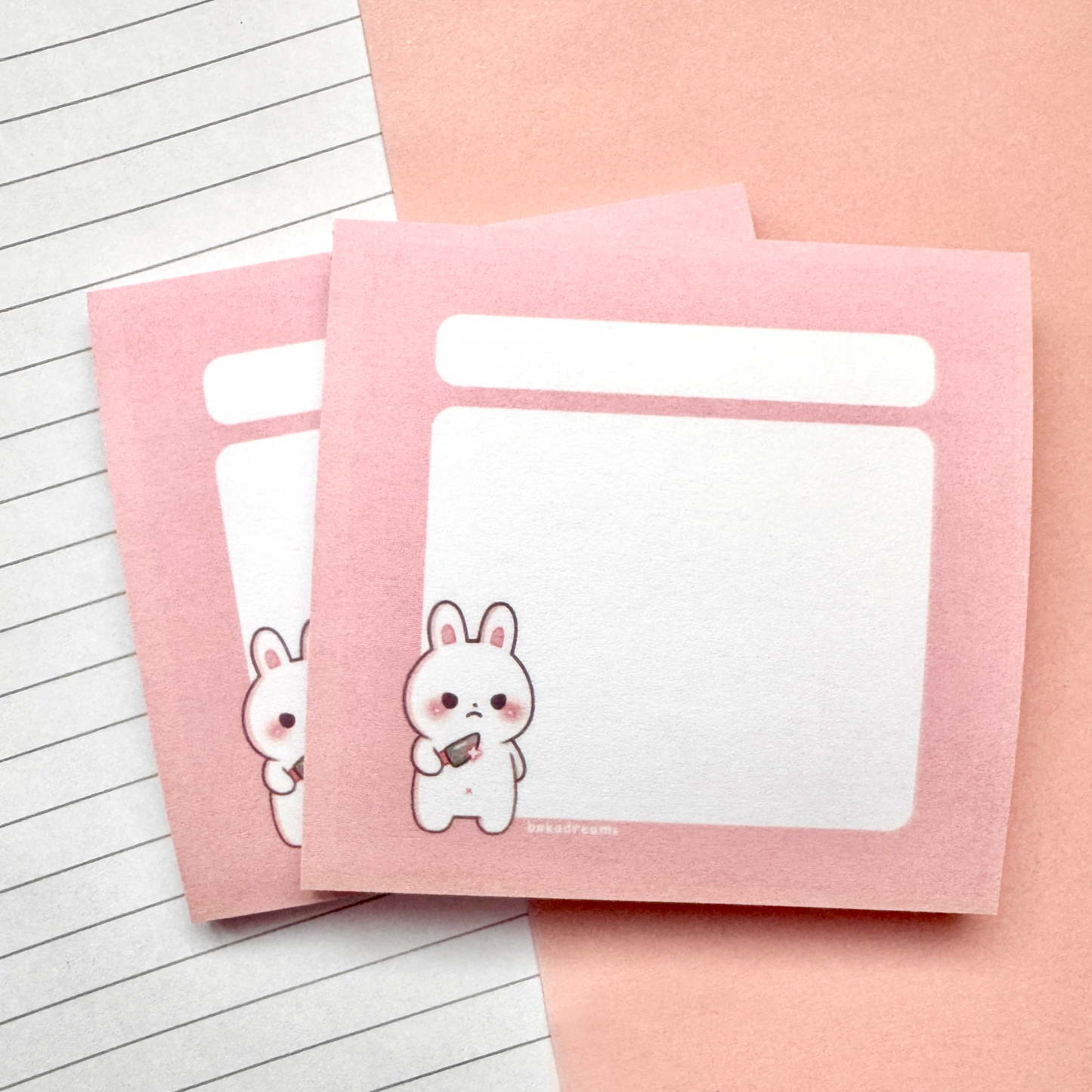 FREE with purchase $15+! [B-Grade] Post-it® Sticky Notes - Stabby Bunny