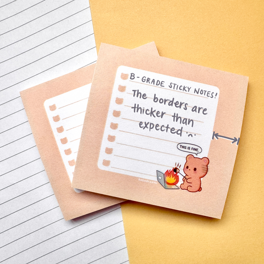 FREE with purchase $15+! [B-Grade] Post-it® Sticky Notes - This Is Fine Bear To-Do List