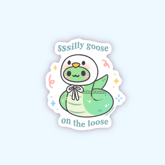 Silly Goose On The Loose Vinyl Sticker