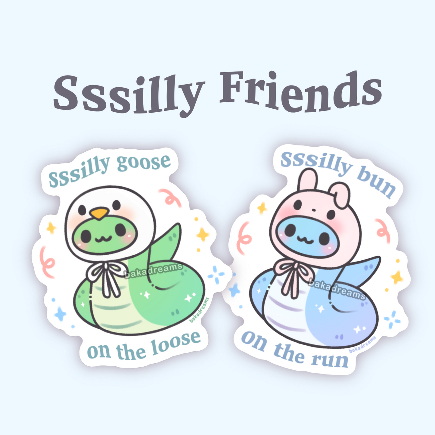Silly Goose & Bun Sticker Set