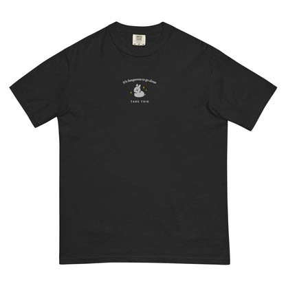 Embroidered Bunny Shirt, Comfort Colors Rabbit T-Shirt, It's Dangerous To Go Alone Take This, Cute Bunny Shirt, Casual Shirt, Gym Shirt, Zelda Phrase