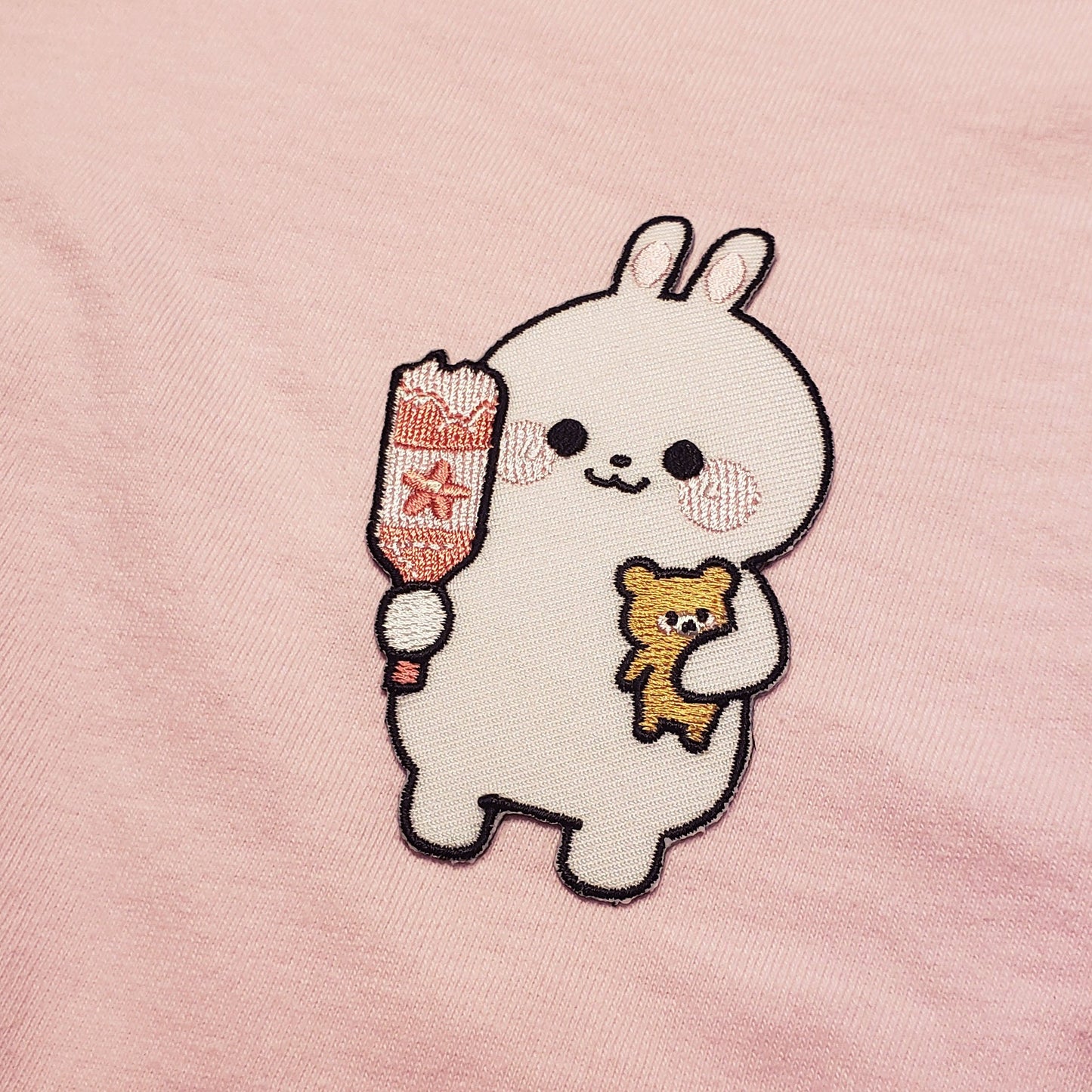 bunny embroidered patch long sleeve