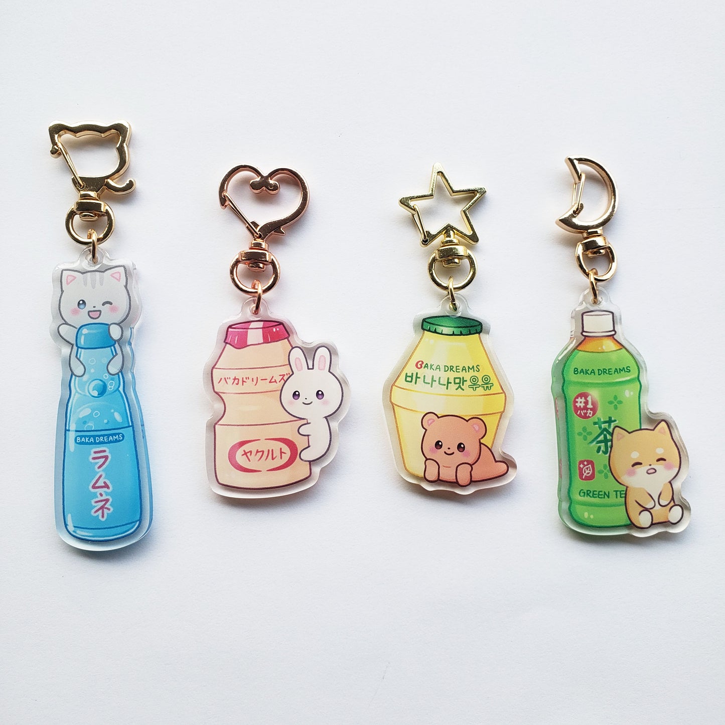 Banana Milk Bear Acrylic Keychain