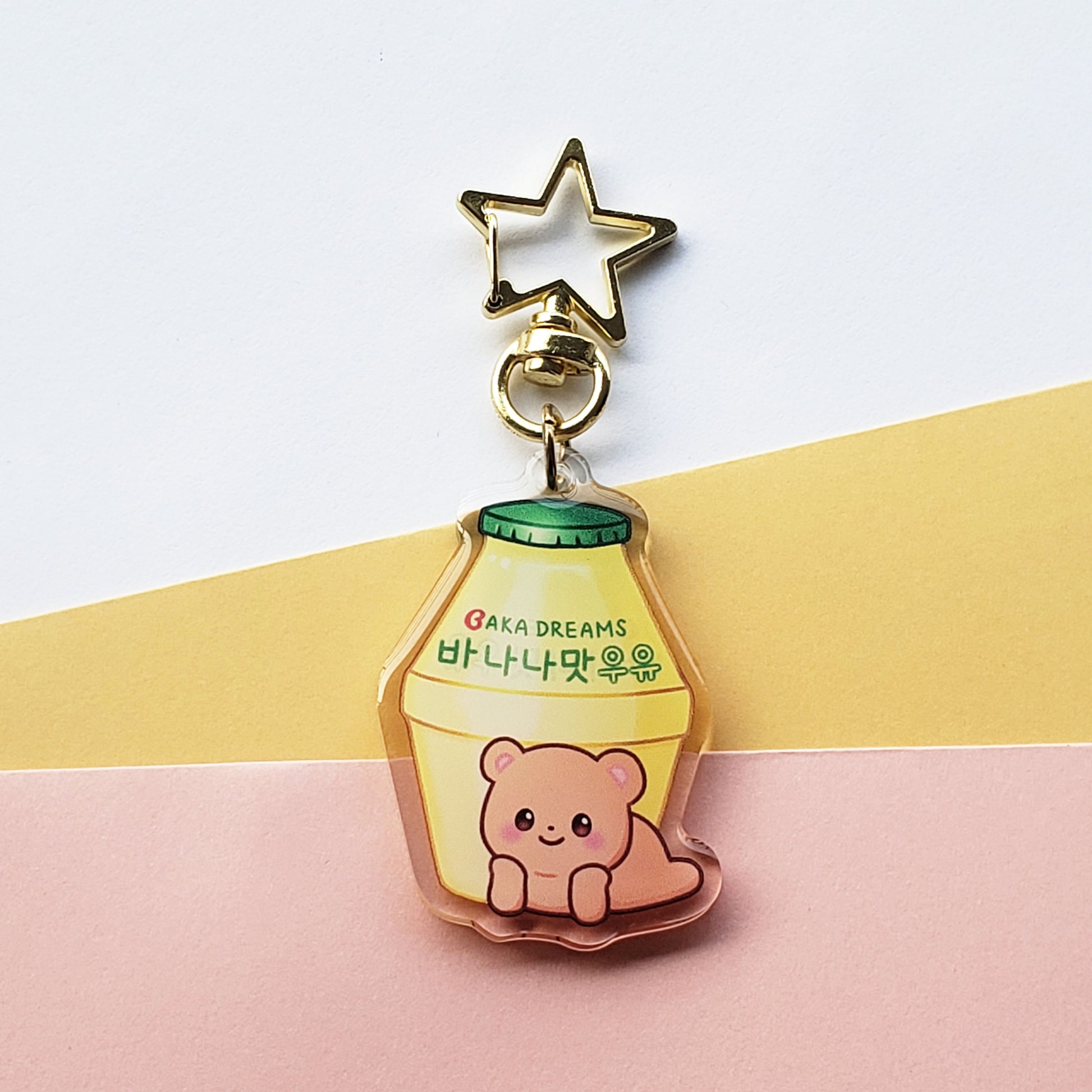 banana milk bear keychain