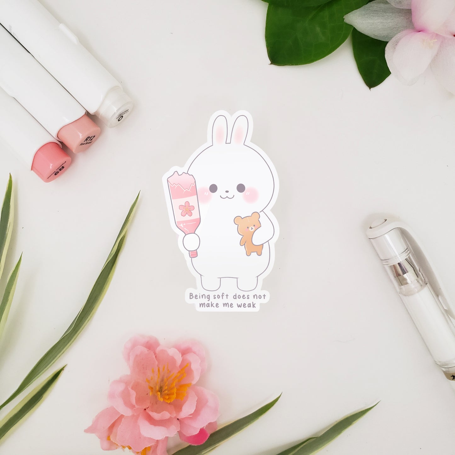 Soft Bunny Vinyl Sticker