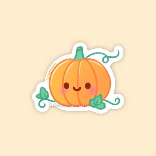 Cute Pumpkin Vinyl Sticker