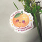 Cutie Orange Vinyl Sticker | Two Cuties Looking At Each Other