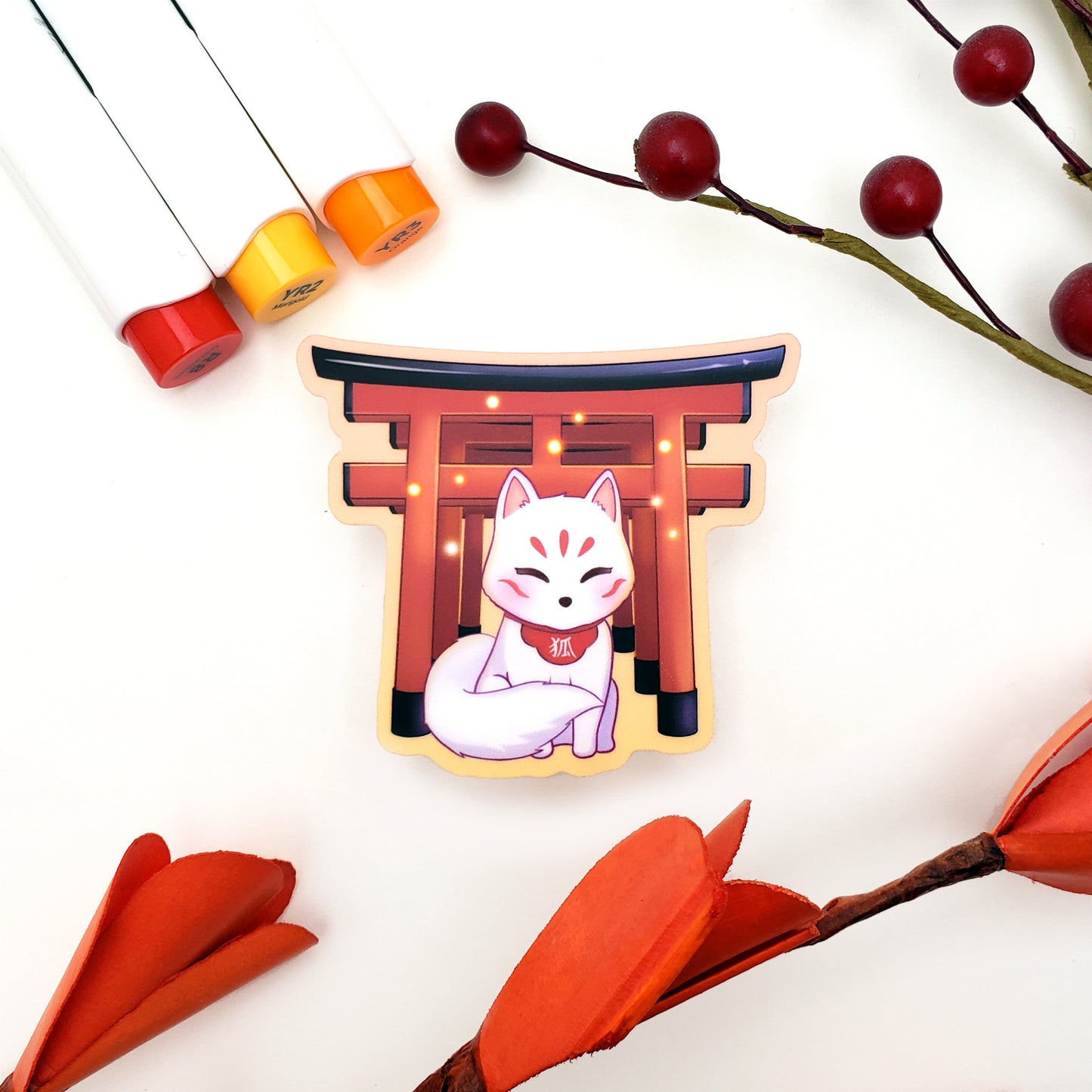 fushimi inari shrine fox sticker
