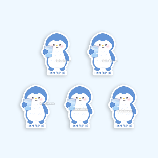 Ham Sup Lo Penguin Mini Sticker Set - 5 Sticker Pack