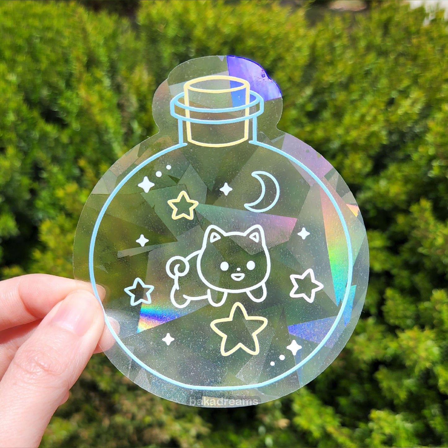 Shiba Rainbow Suncatcher Sticker