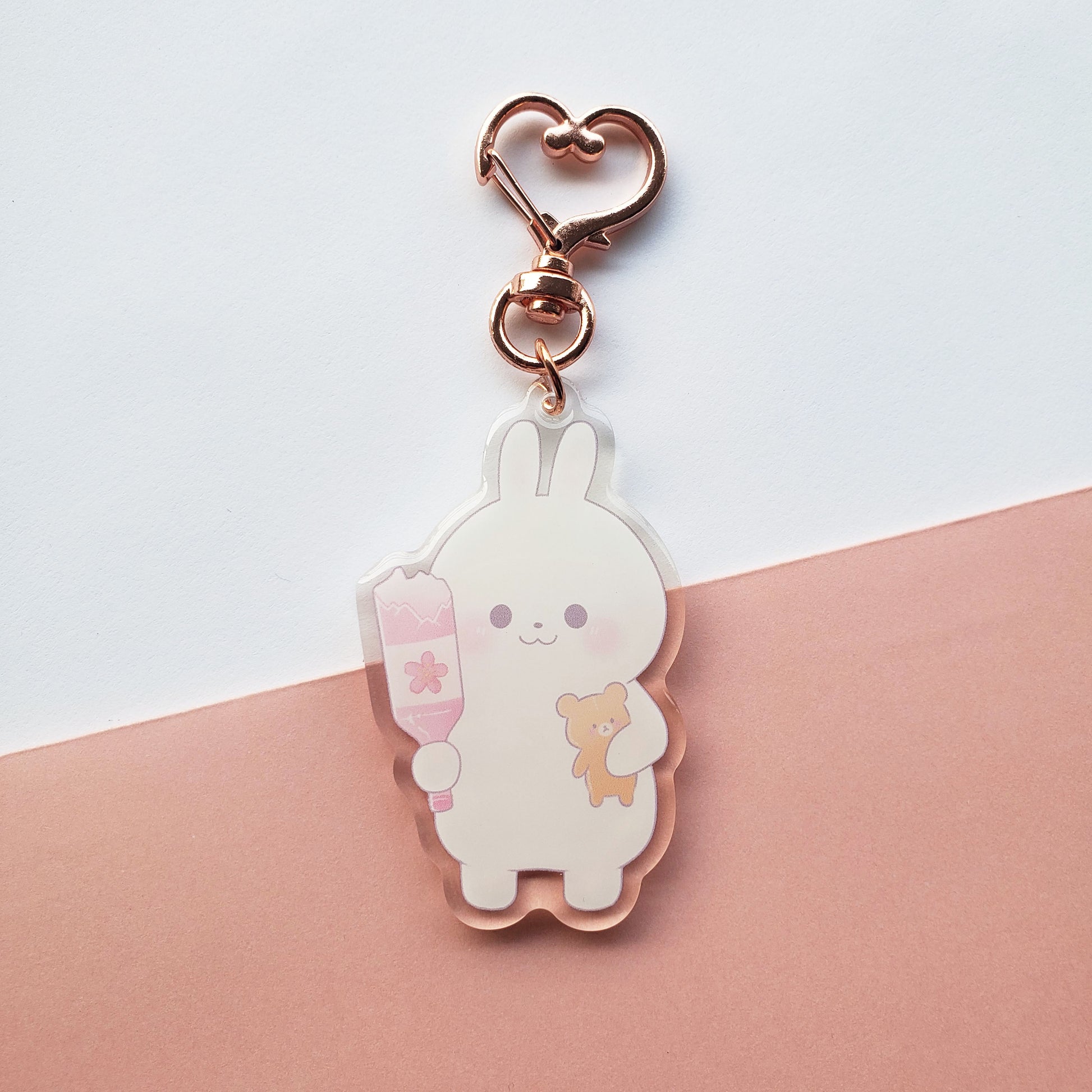 cute but deadly bunny keychain