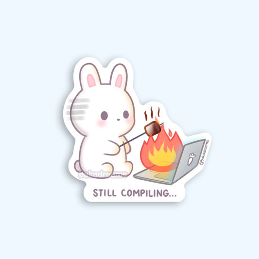 Still Compiling Sticker, Java Compiler Sticker, Programmer Coder Humor