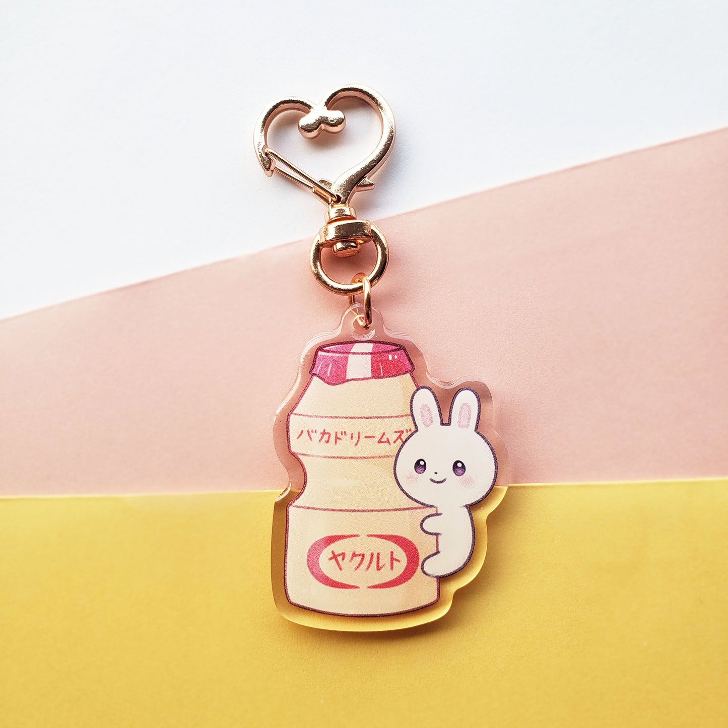 Yakult Bunny Acrylic Keychain