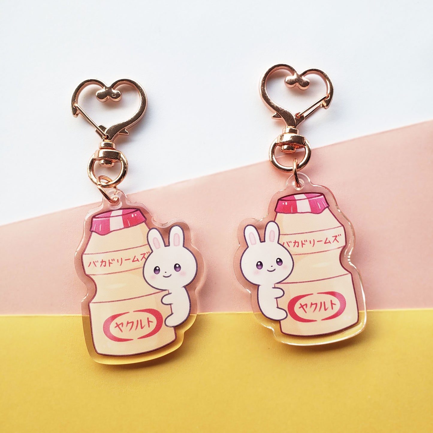 Yakult Bunny Acrylic Keychain