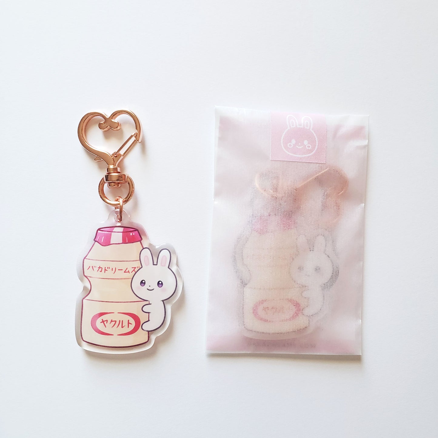 Yakult Bunny Acrylic Keychain