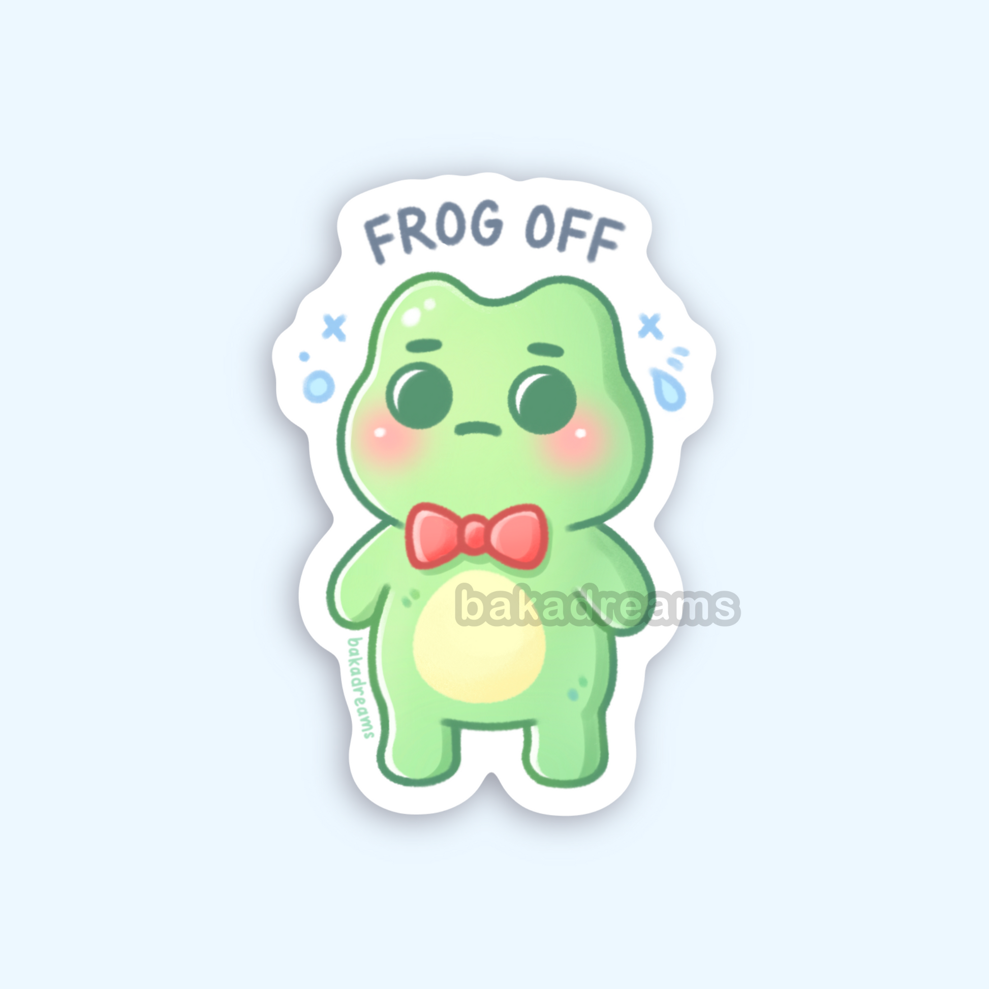 cute bombastic side eye meme frog vinyl sticker