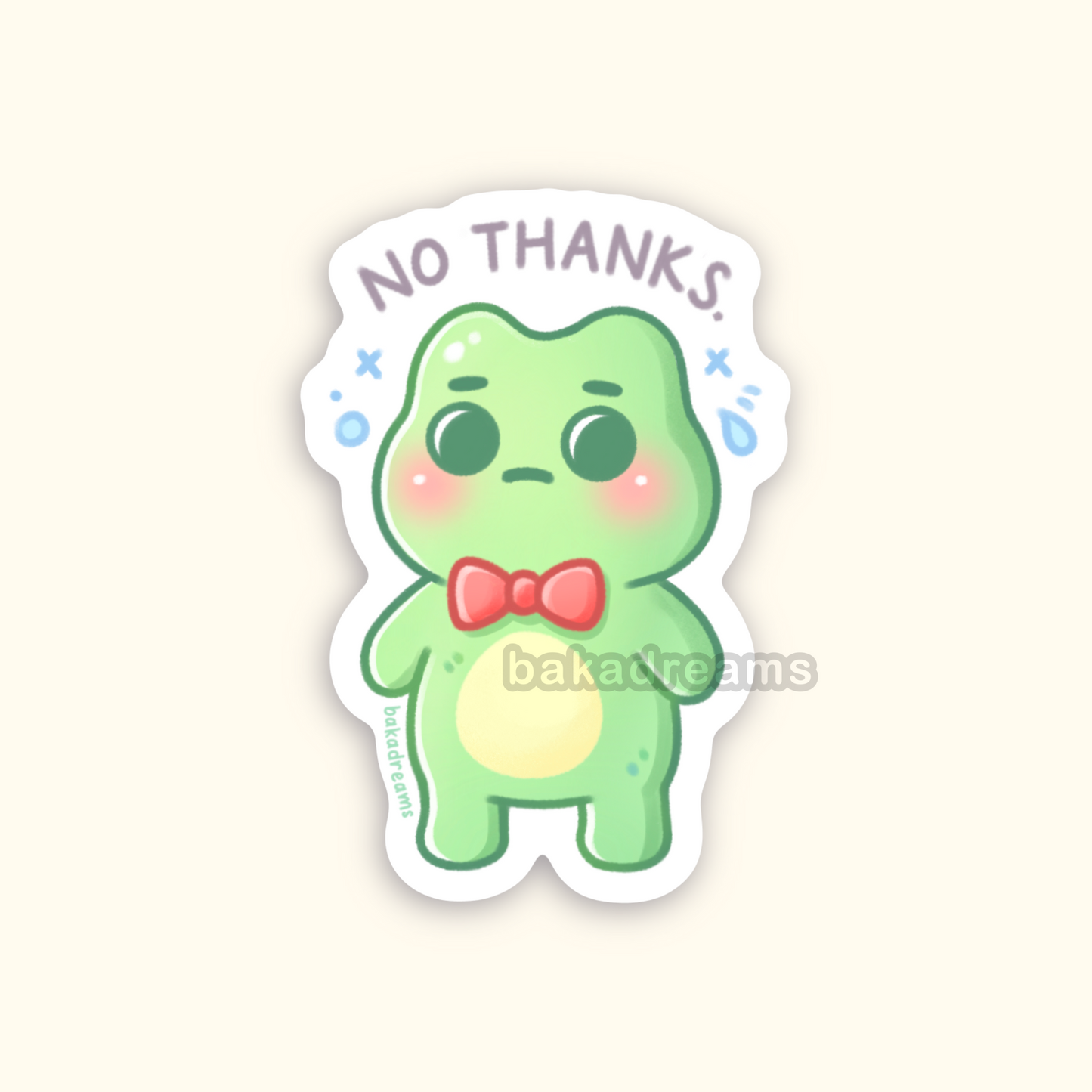 cute bombastic side eye meme frog vinyl sticker