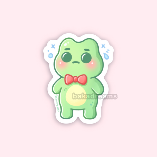 cute bombastic side eye meme frog vinyl sticker